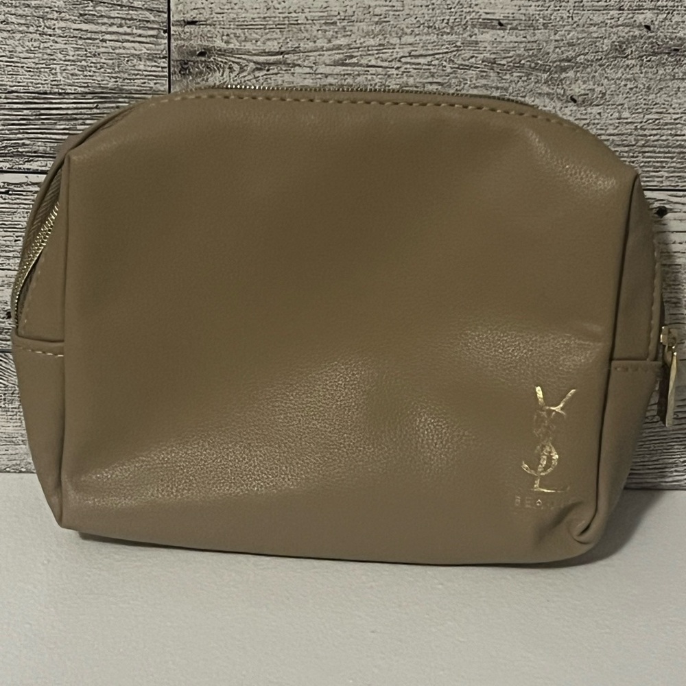 GWP: YSL Beaute Tan Leather Pouch